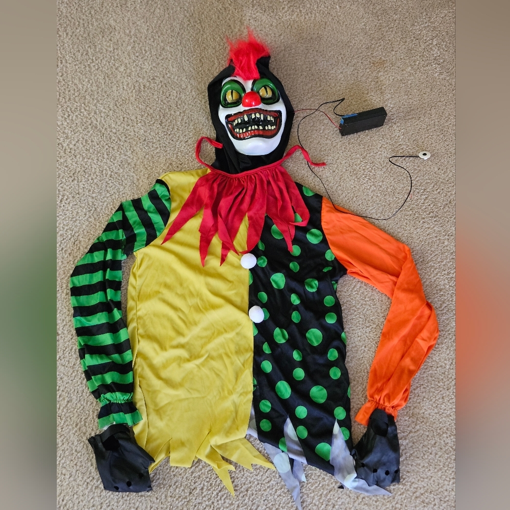 Killer Clown Costume Scary Clown Halloween Costume - Boy's MED